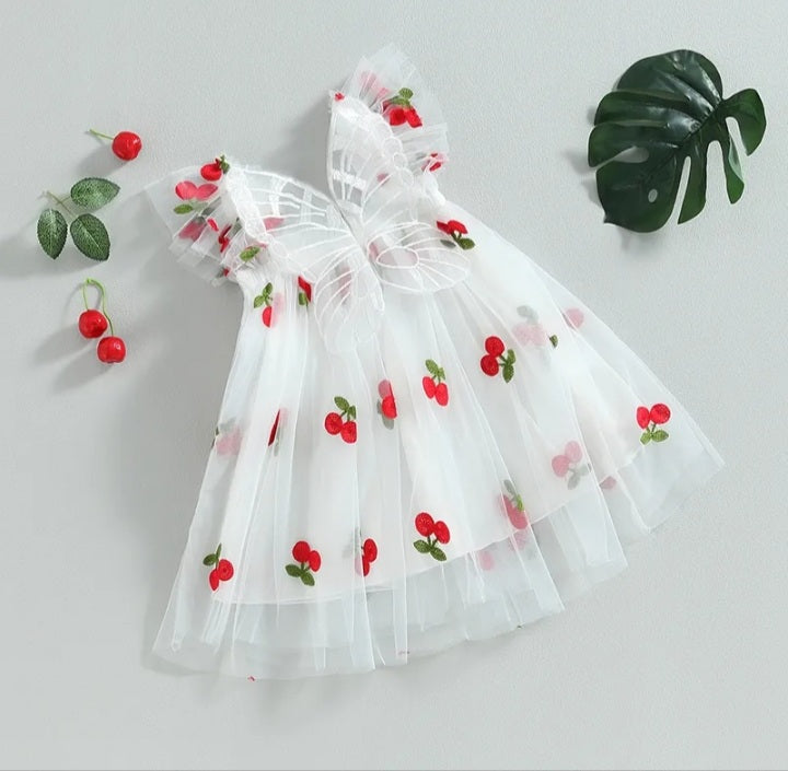 Cherry dress with wings