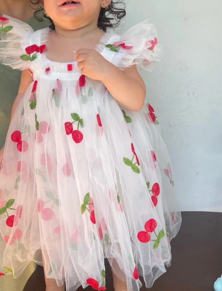Cherry dress with wings