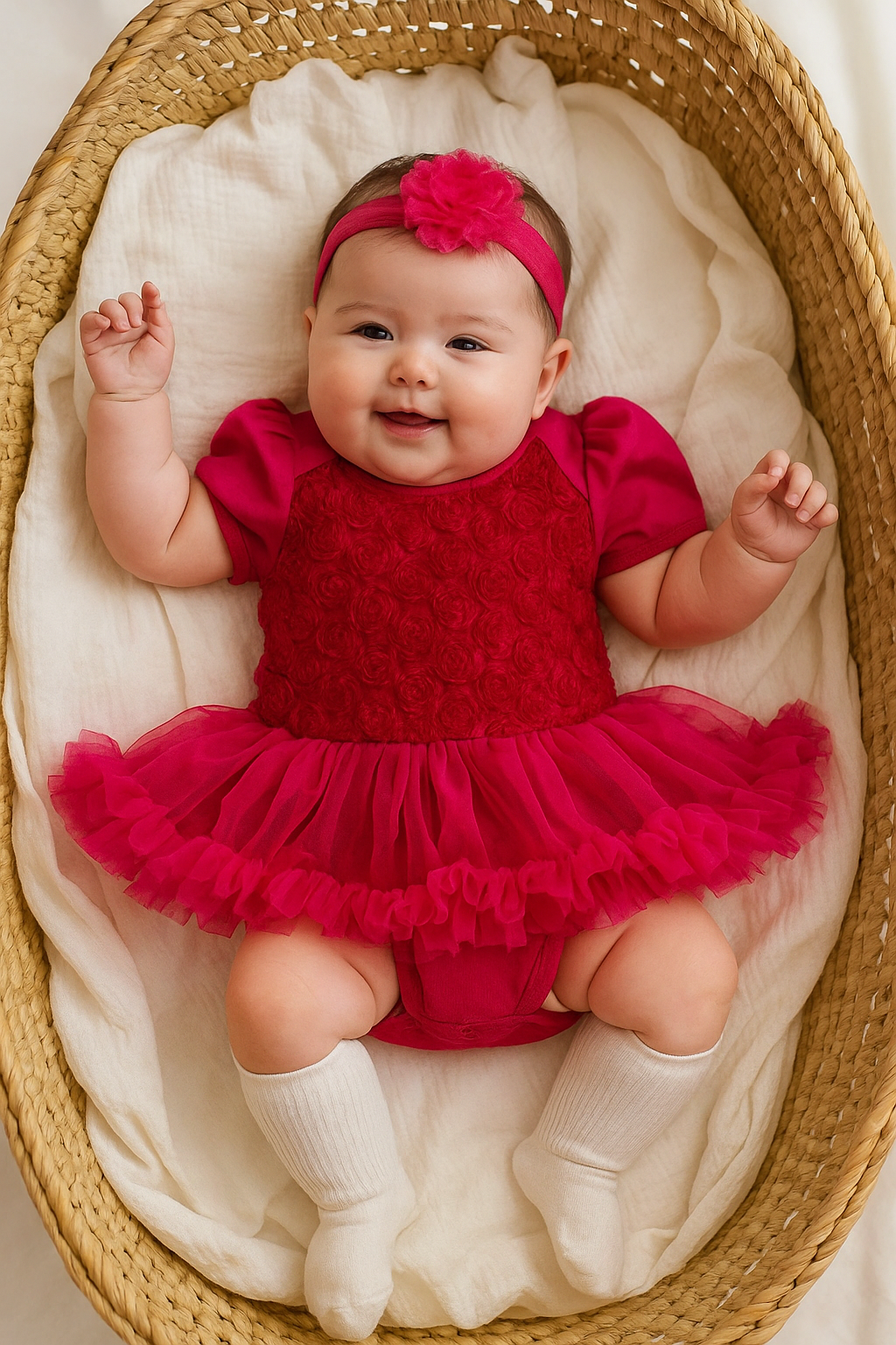Romper Vestido tutu Rose Rojo