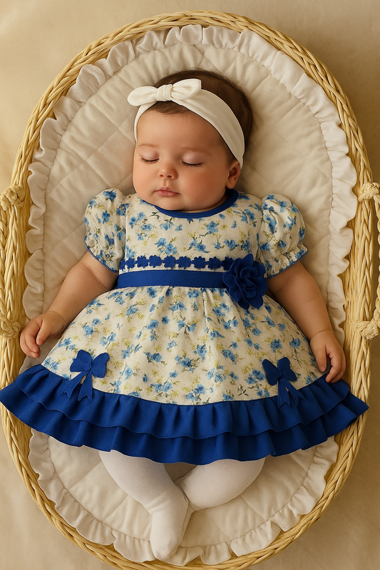 Vestido huasa china azul