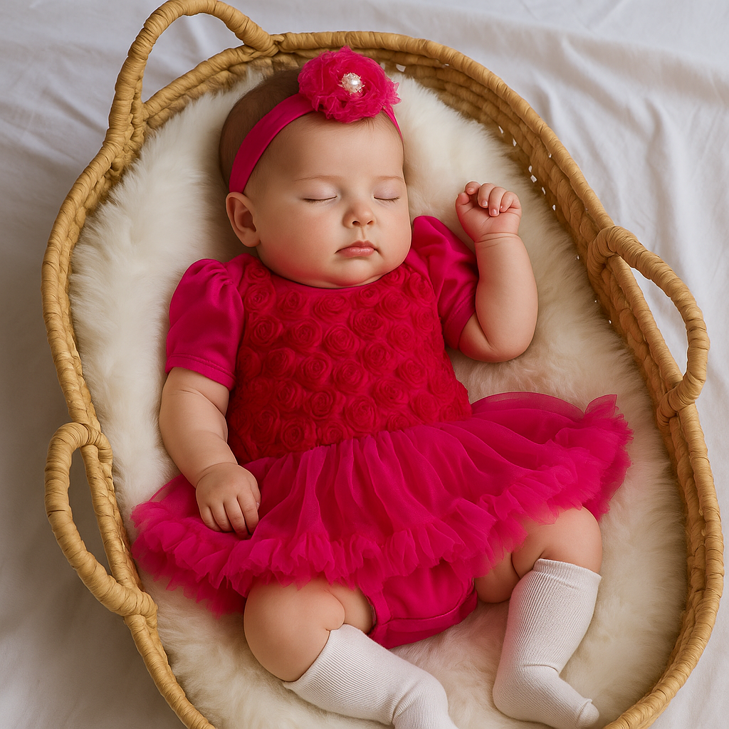 Romper Vestido tutu Rose Fucsia